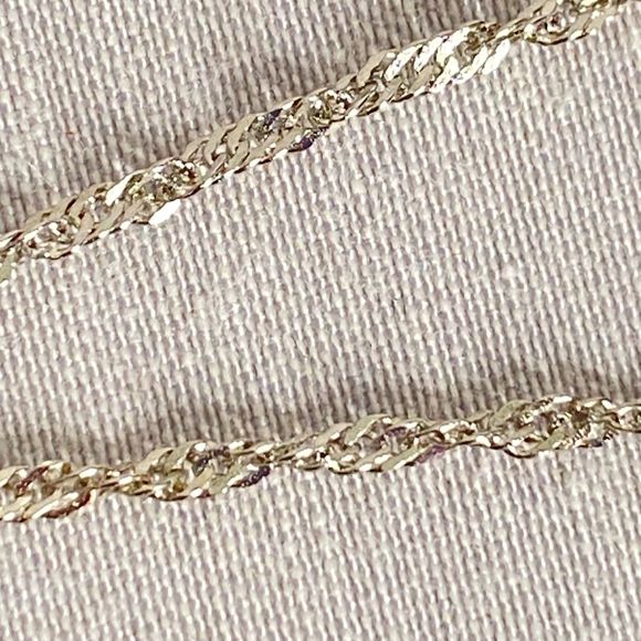 Silver Tone Chain Necklace With Aqua Blue Rhinestones Star Pendant - Picture 5 of 10